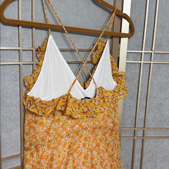 MAJE Rissol Floral Ruffle Sleeveless Cotton Dress US Size Small - Picture 7 of 16